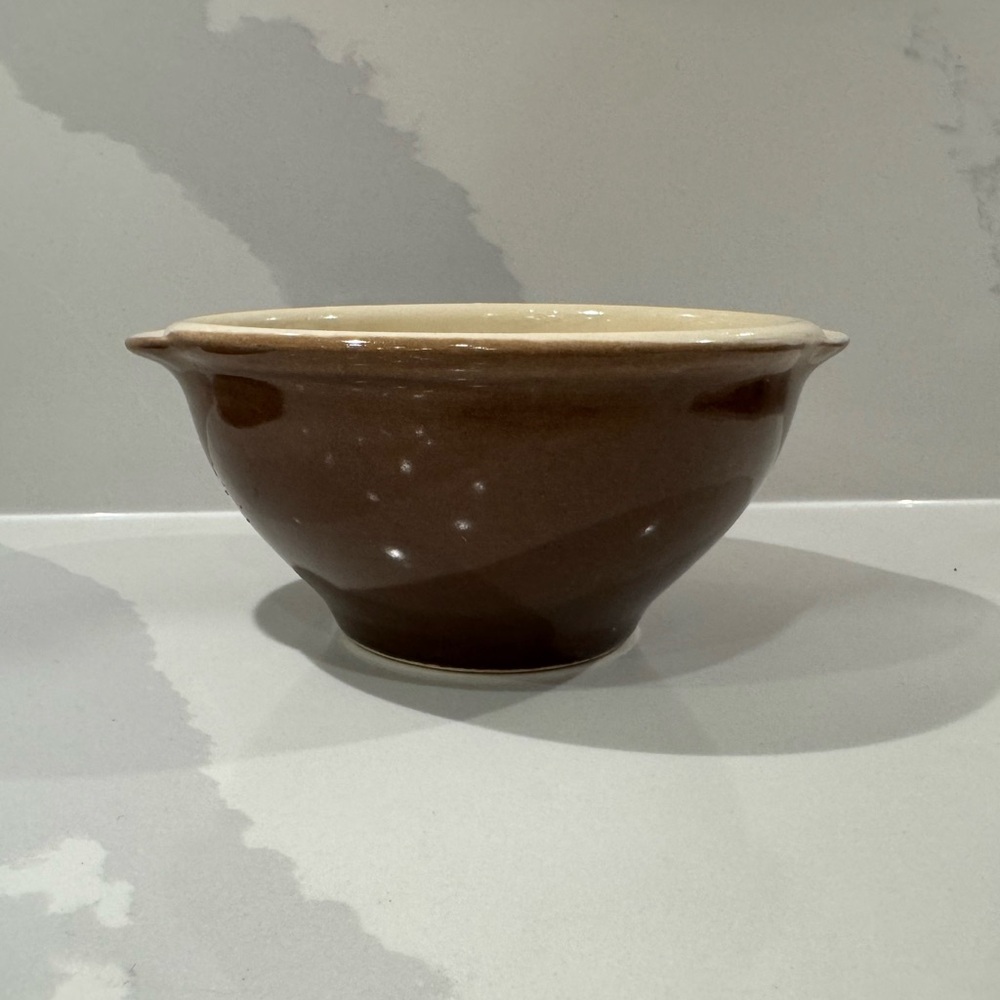 Classic Brown Ceramic Serving Bowl